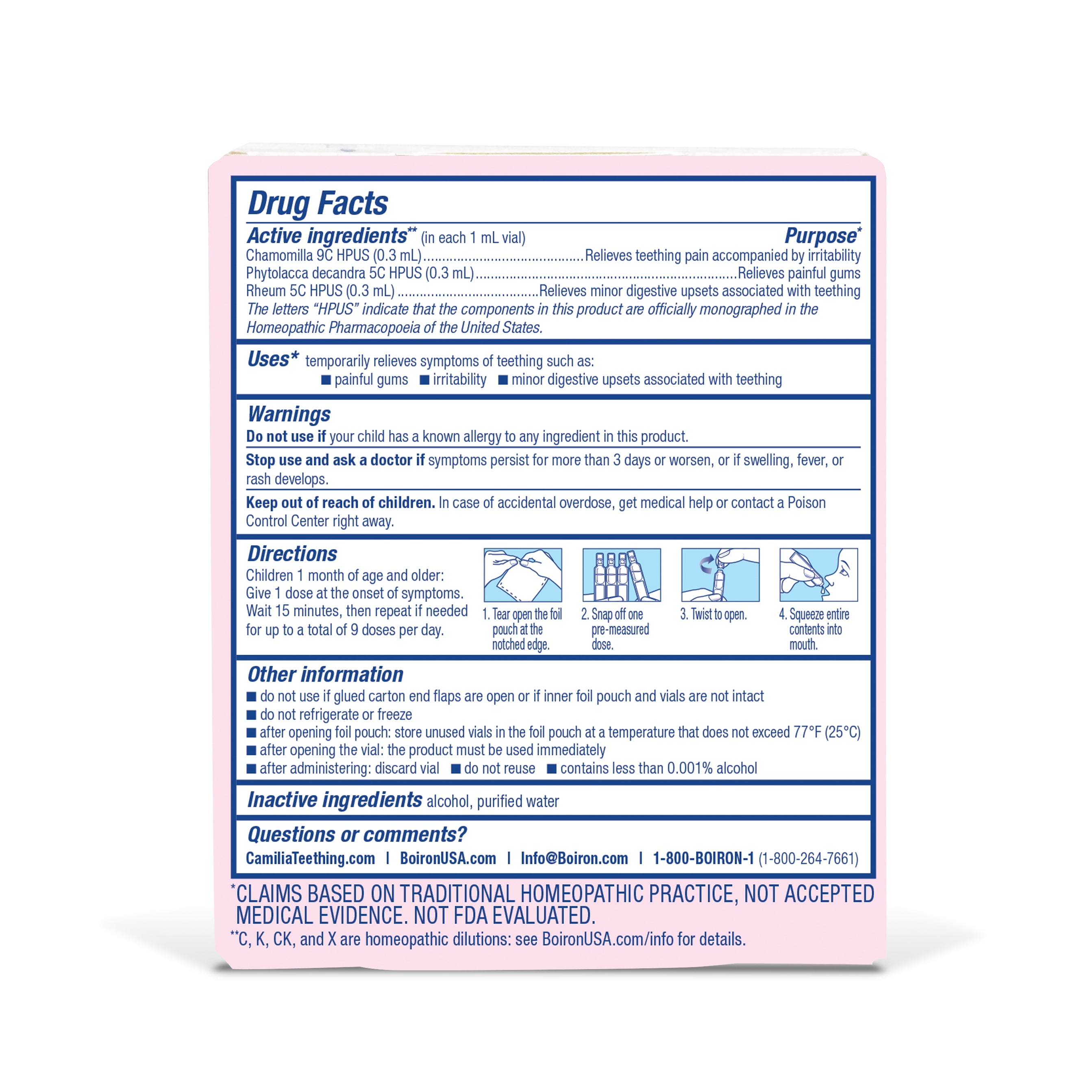 camilia teething drops walmart