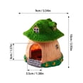thumbnail image 2 of Reptile Hideout Tree House Double Tier Resin Aquarium Ornament Turtle Basking Cave Fish Tank Landscape Decor Lizard Gecko Shelter Terrarium Decoration Moss Covered Fairy Style, 2 of 8