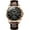 rose gold bezel and black face, variant on OUPINKE 100% Original Automatic Watches for Mens Self Winding Leather Strap Dress Reloj Male Adult Wristwatch