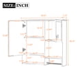 thumbnail image 2 of 29"Bathroom Medicine Cabinet, Wall Mounted Wood Storage Cabinet with Mirror,Adjustable Shelf,Towel Bar, Over Toilet Storage Organizer for Laundry Room, 2 of 8