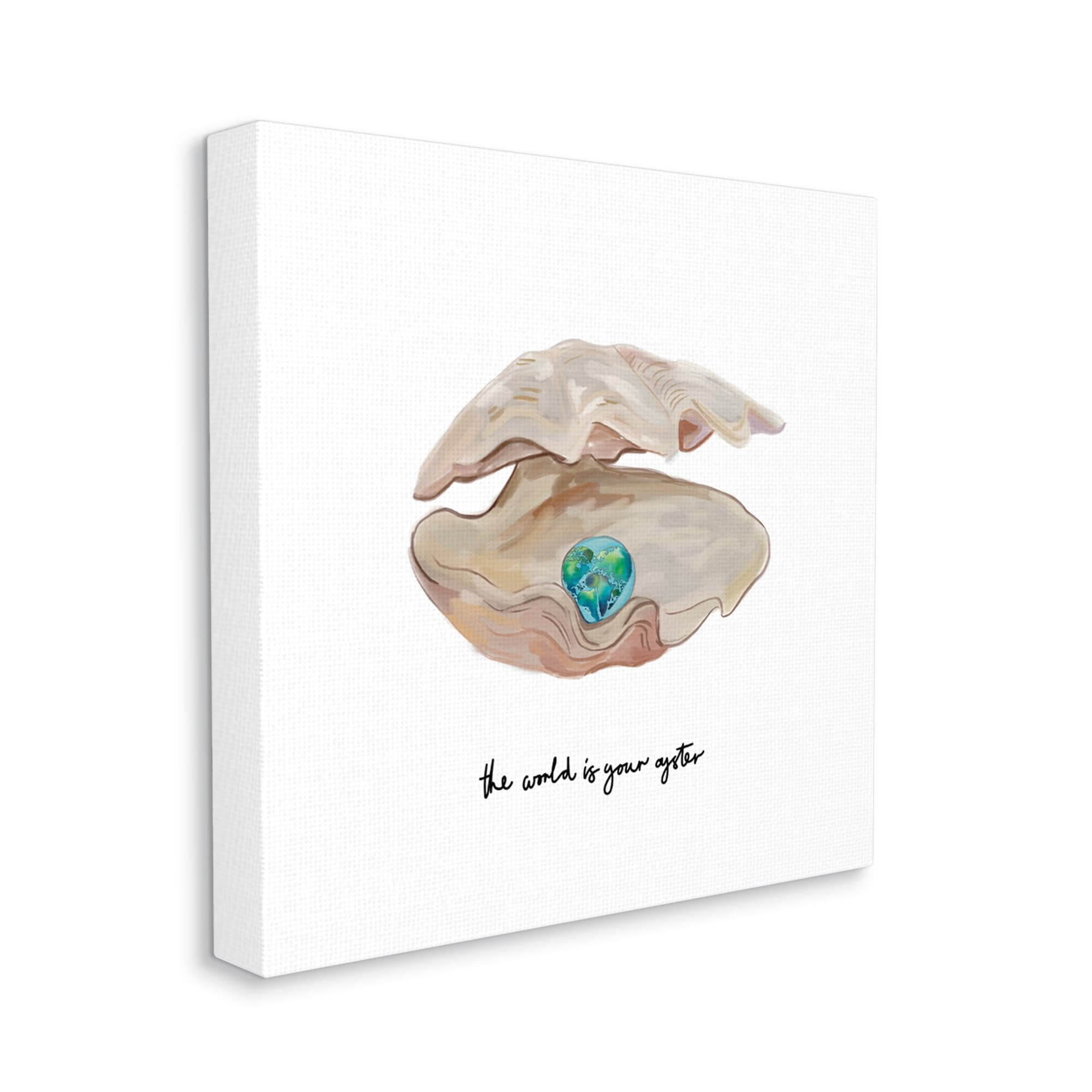 Stupell Industries Clam Shell Turquoise Pearl Animals & Insects Painting Gallery Wrapped Canvas Print Wall Art