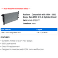 thumbnail image 2 of Radiator - Compatible with 1994 - 2002 Dodge Ram 2500 5.9L 6-Cylinder Diesel 1995 1996 1997 1998 1999 2000 2001, 2 of 2