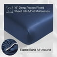 thumbnail image 3 of DOZ Bamboo Viscose Sheet Set, Organically Grown Bamboo, Buttery Soft, Cooling, High GSM, Deep Pockets, 3 of 11