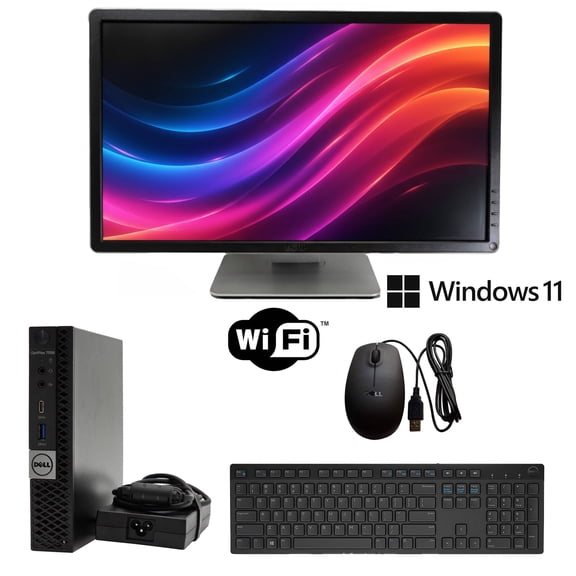 Restored Configurable Bundle Dell OptiPlex Mini | Windows 11 | i5 | Up to 32 GB | 1 TB SSD | Wi-Fi (Refurbished)