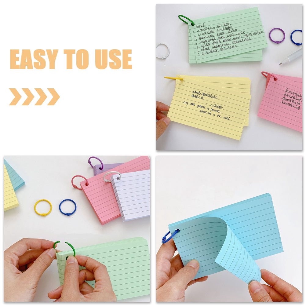 WHAMVOX Small Lined Memo Pads and Flash Cards Set for Note Taking, Study, and Organizing Notes