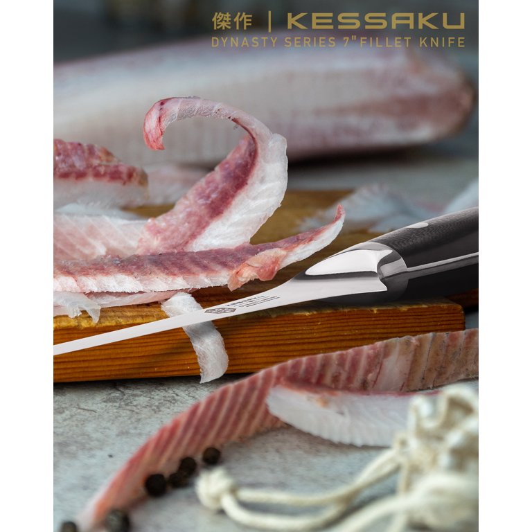 Kessaku 7 Flexible Fillet Knife - Damascus Dynasty Series