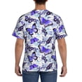 thumbnail image 3 of Bixox Men's Butterflies Printed Short Sleeve Skinny Athletic T-Shirt, 3 of 6