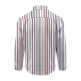 thumbnail image 4 of Rvwovn Men's Colorful Striped Button Down Shirt, Casual Long Sleeve Top with Classic Collar, 4 of 5