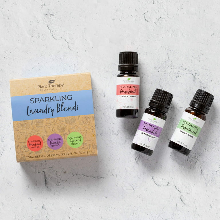 Plant Therapy Sparkling Peppermint Laundry Essential Oil Blend 10 mL (1/3  oz) Pure, Undiluted, Wash Fragrance and Scent Enhancer
