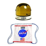Aeromax Youth Astronaut Helmet and Astronaut Drawstring Backpack (2 Piece Bundle)
