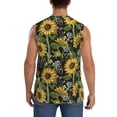thumbnail image 4 of Fotbe Men's Sunflowers Print Men's Sleeveless Muscle Tank Tops Casual T-Shirts for Gym Workout Beach-Medium, 4 of 8