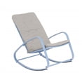 thumbnail image 2 of Sophia & William Set of 2 Outdoor Steel Rocking Chairs with Grey Pad - Blue, 2 of 8