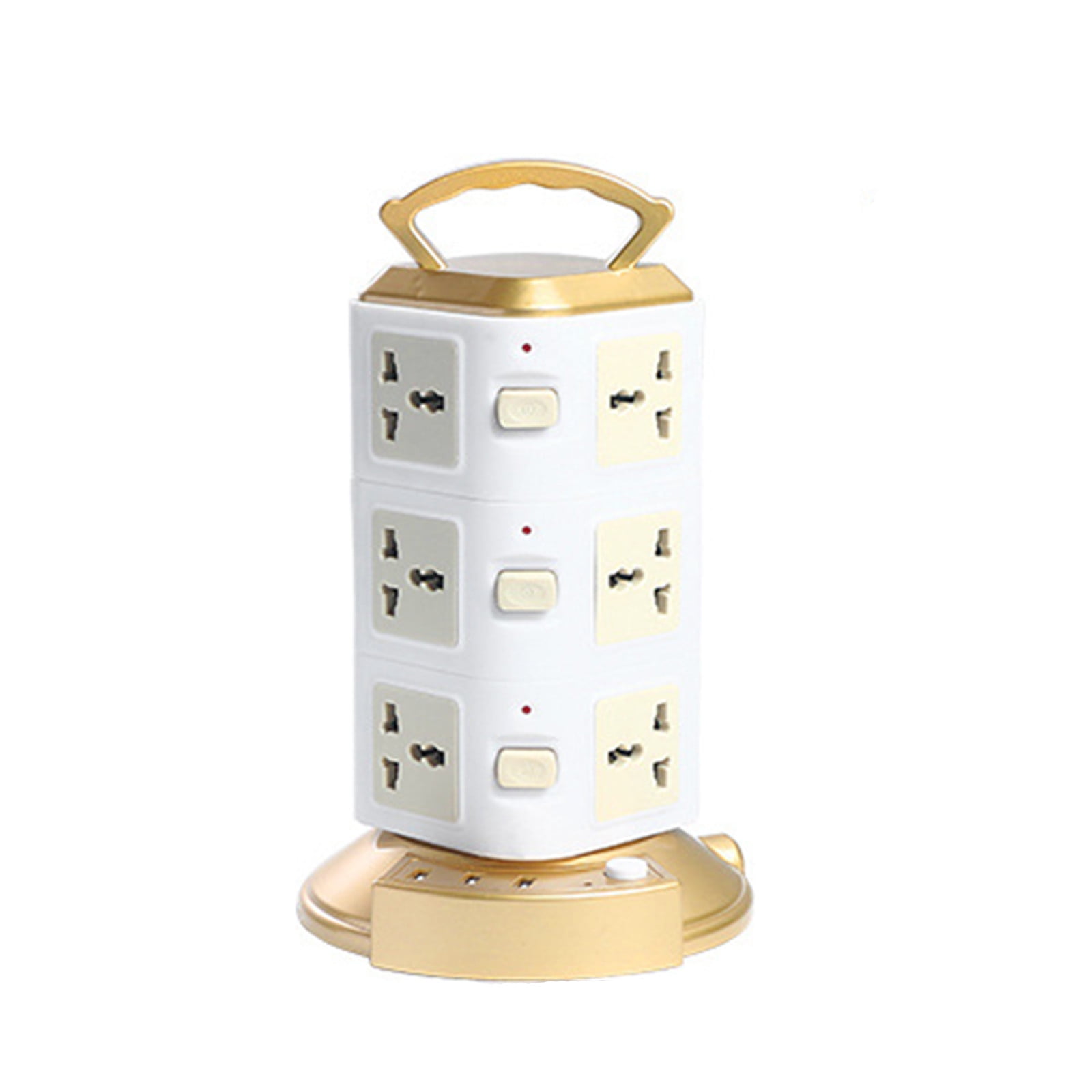 Uscallm Power Strip With Usb Type-c, Vertical Power Strip Tower Surge Protector, 16 Outlets 3 USB Ports Charging Station, 6.6 Ft Extension Cord For Home Office Desk