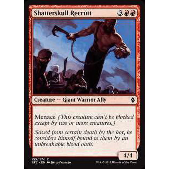 MtG Battle for Zendikar Common Shatterskull Recruit (Foil) #155