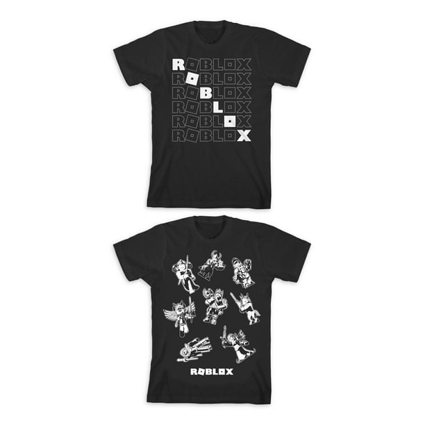 Roblox Roblox Boys Box Letter Logo Floating Characters Graphic T Shirt 2 Pack Sizes 4 18 Walmart Com Walmart Com - roblox t shirt 6 pack