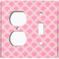 thumbnail image 4 of Metal Light Switch Plate Cover Japanese Sea Wave Pattern Pink Wallpaper WAL021, 4 of 13