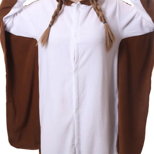 Kigurumi-Pijama de ardilla voladora para adultos, disfraz de Animal para carnaval y Navidad, con capucha, Cosplay
