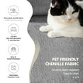 thumbnail image 2 of Aukfa Accent Chair with Cat Cave, Deep Seat Armchair with Storage, Chenille Pet Sofa, Gray, 2 of 11