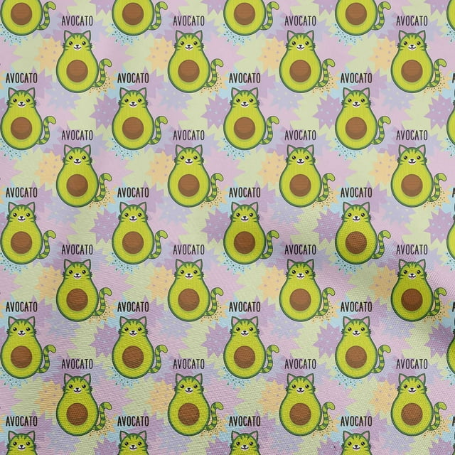 oneOone Georgette Viscose Pastel Purple Fabric Kawai Sewing Craft Projects Fabric Prints By Yard 42 Inch Wide
