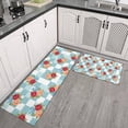 thumbnail image 2 of Pioneer Flower Floral Print Pattern Kitchen Rugs Sets Of 2, Anti Fatigue Non Slip Washable Floor Mats for Kitchen Sink Laundry, 17X30 Inch + 17X47 Inch, 2 of 6