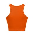 thumbnail image 7 of Womens Sleeveless High Neck Racerback Ribbed Knit Fitted Basic Y2k Cropped Tank Top, 7 of 7