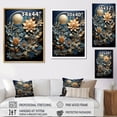thumbnail image 4 of Designart "Beige And Teal Floral Medley In Paper Mache" Flowers Floater Framed Wall Art Prints, 4 of 5