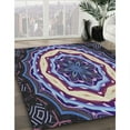 thumbnail image 3 of Ahgly Company Machine Washable Indoor Square Transitional Dark Purple Area Rugs, 6' Square, 3 of 7