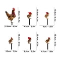 thumbnail image 4 of feimajia Rooster Garden Statues Decor, Iron Chicken Ground Plug Sculpture Yard Art for Farm Patio Backyard Home Decorations, 4 of 5