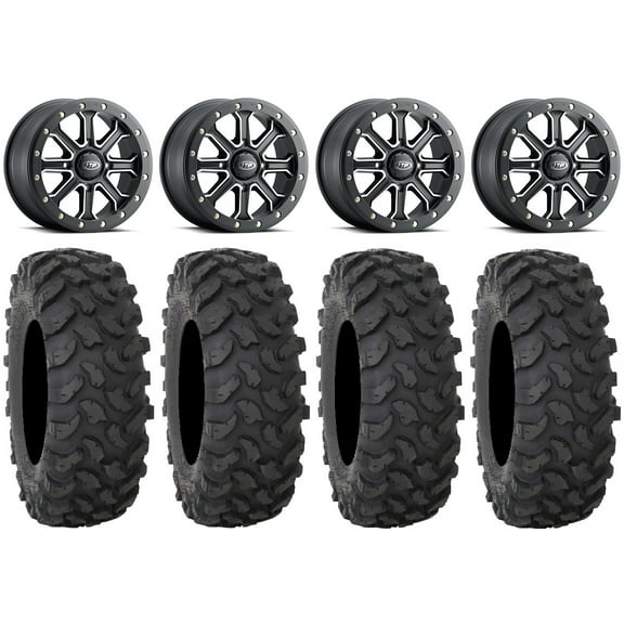 ITP Inertia Beadlock 15" Wheels Black  40mm 33" XTR370 Tires Kawasaki Teryx Mule