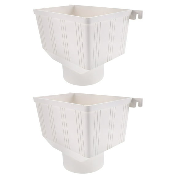 MLINS 2pcs Drain Connector Downspout Gutter Rainwater Funnel Outdoor Gutter Drain Accessory