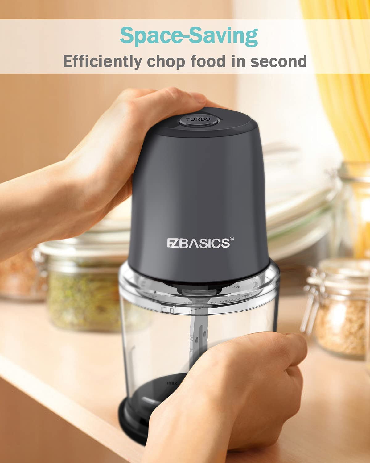 Food Processor - Acekool Small Electric Food Chopper for Vegetables Meat Fruits Nuts Puree - 300W 2 Speed Kitchen Mini Food Processor with Sharp
