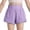Purple*, variant on OSOLU Girls Shorts Loose Fit Summer Breathable Solid Color Mesh Breathable Casual Daily Wear Trendy Beach Shorts