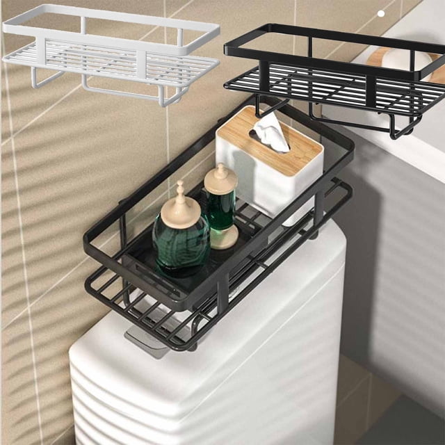 Sentmoon Corner Shelves Over Toilet Shelf Punch Bathroom Toilet Rack Household Toilet Wash Basin Hanging Basket Toilet Rack Wall Mounted Storage Rack