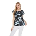 thumbnail image 1 of Women's Hawaiian Off-Shoulder Ruffle Muumuu Top in Midnight Bloom S, 1 of 5