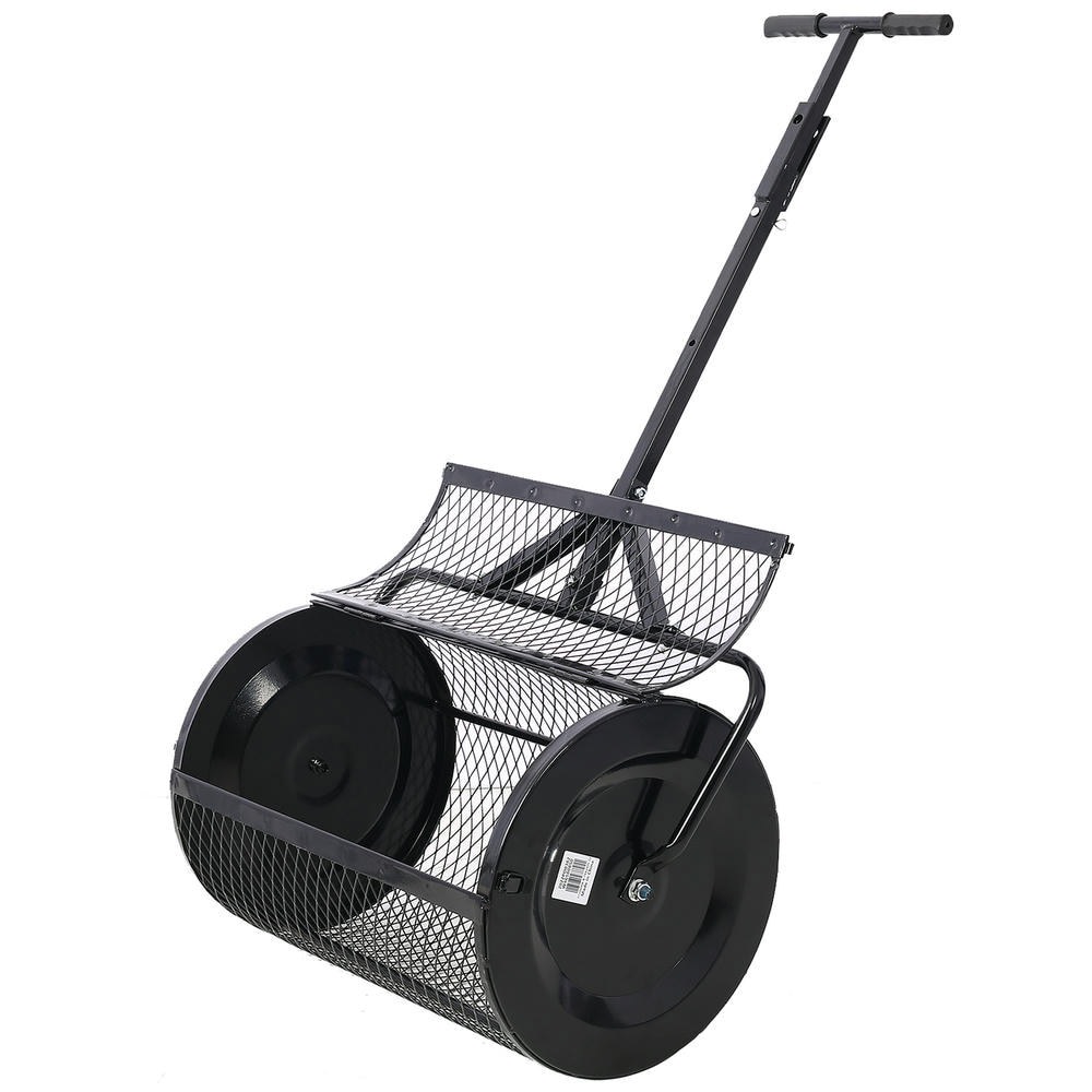 GVN Compost Spreader, Peat Moss Spreader,Peat Moss Spreader 36inch,Compost Spreader Metal Mesh,2 in 1 ATV and T shaped Handle for planting seeding