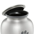 thumbnail image 5 of Reminded Pet Cremation Urns for Dog and Cat Ashes, Brass Memorial Paw Print Urn - Medium Up to 70 Pounds Silver, 5 of 7