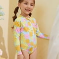 thumbnail image 3 of LOVEBAY Kids Girls Rashguard Swimsuit Long Sleeve Swimsuit for Girls One Piece Rash Guard Girls Bathing Suit, Size 2-3 Years, 3 of 8
