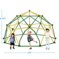 thumbnail image 4 of 12ft Geometric Dome Climber Play Center for Kids, Outdoor Jungle Gym Climbing Dome Tower, Rust & UV Resistant Steel Supports 1000 LBS, Green & Yellow, 4 of 8