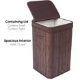 BirdRock Home Bamboo Square Laundry Hamper with Lid and Cloth Liner ...