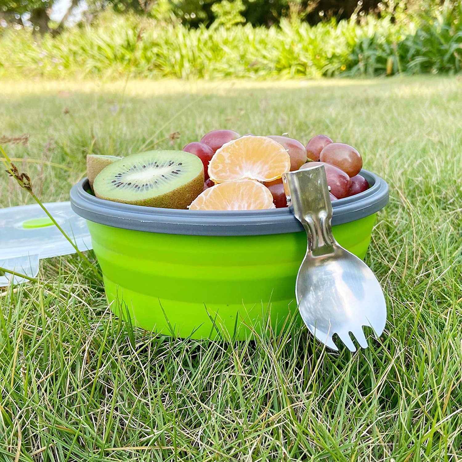 Jovilife Silicone Camping Bowl 88oz Collapsible Silicone Salad Bowl Large  Silicone Bowl for Outdoor Hiking Travel(Light Grey) - Yahoo Shopping
