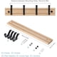 thumbnail image 3 of Perchero de pared, perchero moderno, perchero de madera, perchero de pared de bambú, perchero con 4 ganchos móviles para chaquetas, abrigos, bufandas, bolsos y más, natural, 3 of 7