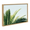 thumbnail image 2 of Kate and Laurel Sylvie Tropical Palm under Blue Sky Framed Canvas Wall Art by Amy Peterson Art Studio, 18x24 Natural, Decorative Coastal Art for Wall, 2 of 9