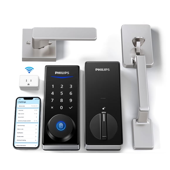 Cerradura inteligente Philips Wi‑Fi con huella digital y acceso sin llave