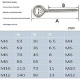thumbnail image 1 of M10 Eye Bolts 304 Stainless Steel Lifting Ring Bolt Welded Closed Eye Bolts Screw Rod Eye Corrosion Resistant 5pcs-Yvan, 1 of 4