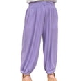 thumbnail image 2 of XinLfly Kids' Breathable Quick Dry Ice Silk Pants,Unisex Loose Anti-Mosquito, Sun Protection, Elastic Waist, Cuffed Ankles,Purple,18-24M, 2 of 6