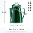 thumbnail image 5 of Classic Percolator Coffee Pot — Coffee Percolator, Camping Kettle – The Original Camping Coffee Pot, Now Modernized – For Campsite Brewmasters Everywhere [Black Enamel, 12 Cup], 5 of 7
