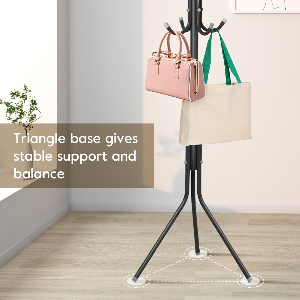 Hilitand Coat Racks  Hall Tree Hatrack Coat Rack Stand Metal Coat Hanger Tree with 12 Hooks for Hats Clothes Suits Handbags Umbrella in Entryway Hallway Bedroom Office Use