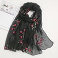 thumbnail image 2 of MEICHEN Womens Embroidered Chiffon Lightweight Scarf Summer Beach Scarf Fall Fashion Accessories Wrap Shawl for Women, 2 of 3