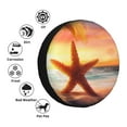 thumbnail image 5 of Gaeub Starfish Sunset Sea Beach 14-17in Tire Cover, Spare Tire Cover, for Camper Caravan, Trailer, Car, Truck, SUV, Jeep - 16 inch, 5 of 9