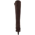 thumbnail image 3 of KAREN SCOTT Womens Choco Brown Chain Accent Wide Calf Hanna Almond Toe Sculpted Heel Zip-Up Dress Boots 9 M WC, 3 of 3